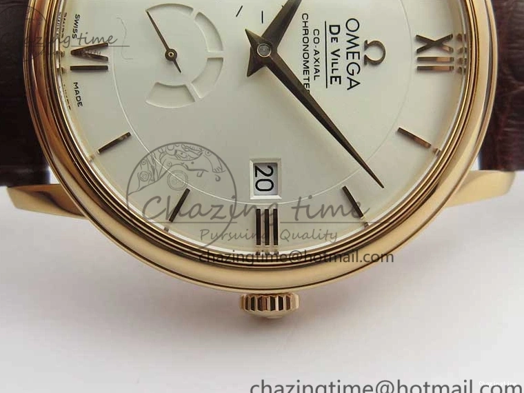 0125 De Ville Prestige Real PR RG ZF 1:1 Best Edition White Dial on Brown Leather Strap MIYOTA HighPerformance 7939